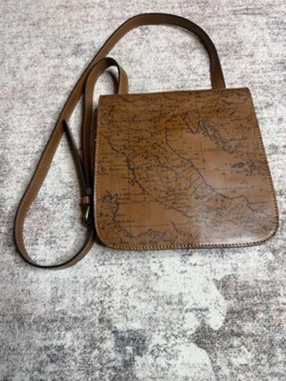 Patricia Nash NWOT GRANADA CROSSBODY BAG Riot Rust Signature Map MSRP $169